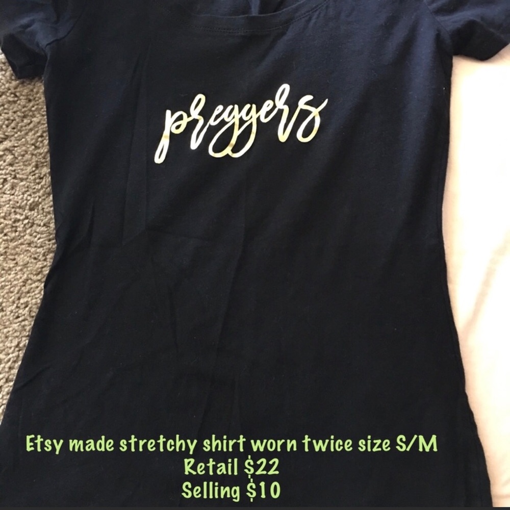 ‘Preggers’ 2 - TShirts pink & black